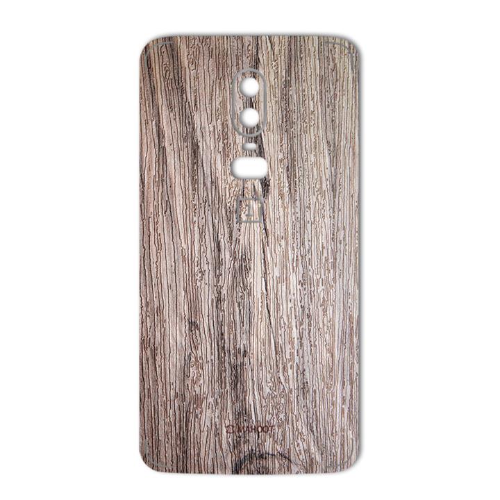 برچسب تزئینی ماهوت مدل Walnut Texture مناسب برای گوشی  OnePlus 6 MAHOOT Walnut Texture Sticker for OnePlus 6